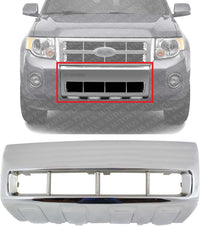 Front Bumper Lower Molding Chrome Plastic Direct Replacement Compatible With 2008-2012 Ford Escape FO1068123 8L8Z8419BA