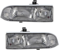 Set Of 2 Front Headlight Composite Assembly Right Passenger & Left Driver Side Direct Replacement Compatible With 1998-2004 Chevrolet S10 / 1998-2005 Blazer GM2503172 GM2502172