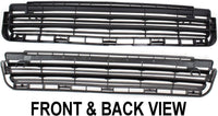 Front Bumper Cover Primed Plastic + Lower Grille + Fog Light Cover Left Driver & Right Passenger Side Direct Replacement Compatible With 2009-2010 Pontiac Vibe