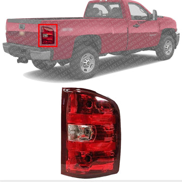 Tail Light Assembly Right Passenger Side Direct Replacement Compatible With 2007-2014 Chevrolet Silverado/GMC Sierra GM2801207 25958483
