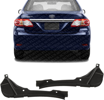 Set Of 2 Rear Bumper Retainers Plastic Right Passenger & Left Driver Side Direct Replacement Compatible With 2009-2013 Toyota Corolla TO1143108 TO1142108 5259102180 5259202170