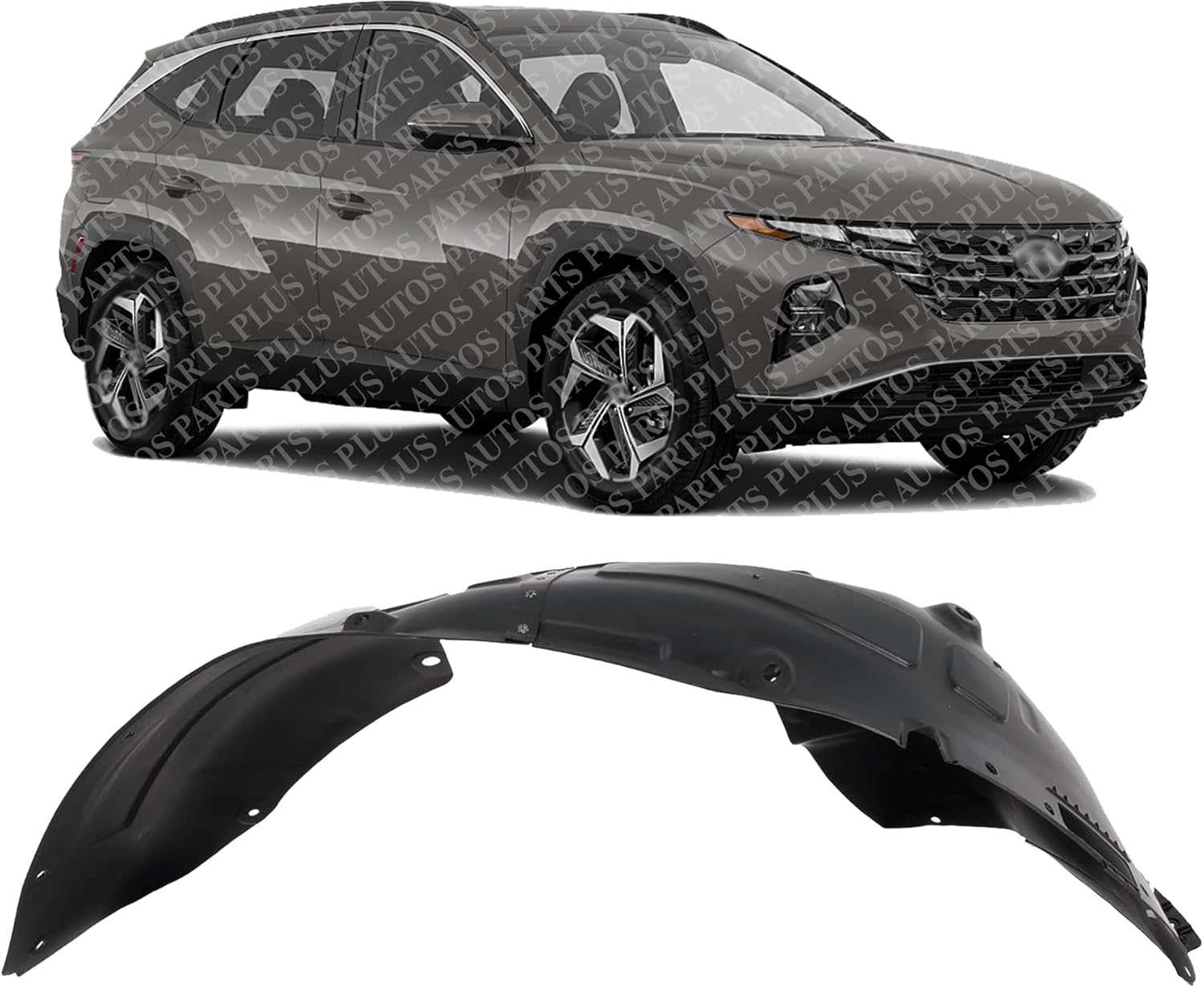 Front Fender Liner Right Passenger Side Direct Replacement Compatible with 2022-2023 Hyundai Tucson HY1249189 86812CW000