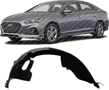 Front Fender Liner Left Driver Side Direct Replacement Compatible With 2018-2019 Hyundai Sonata HY1248169 86811C2600