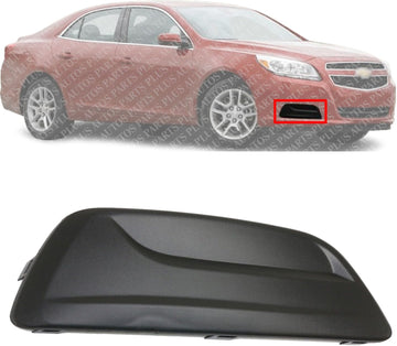 Front Fog Light Cover Right Passenger Side Direct Replacement Compatible With 2013-2015 Chevrolet Malibu / 2016 Limited GM1039141 20768847