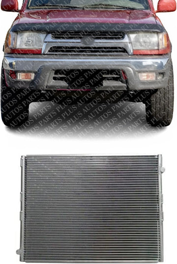 AUTOS PARTS PLUS Front AC Condenser Aluminum Core Direct Replacement Compatible With 1996-2002 Toyota 4Runner TO3030154 8846135050