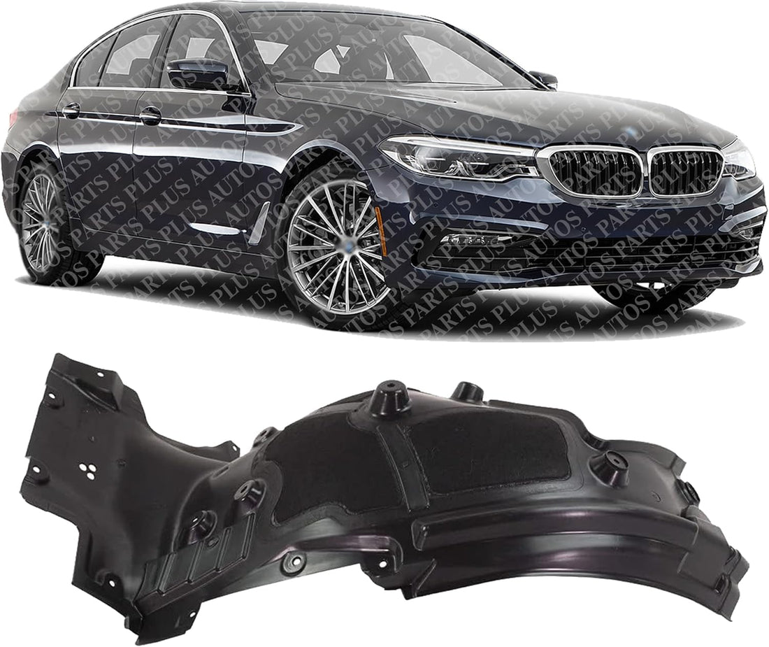 Front Fender Liner Rear Section Right Passenger Side Direct Replacement Compatible With 2017-2023 BMW 5-Series BM1249158 51717340796