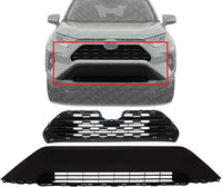 AUTO PARTS PLUS Front Bumper Upper + Lower Grille Primed Direct Replacement Compatible With 2019-2021 Toyota RAV4 TO1036203 TO1200438 531120R120 531130R090