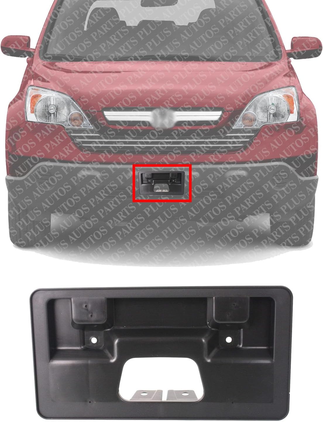 Front Bumper License Plate Bracket Direct Replacement Compatible with 2007-2009 Honda CR-V HO1068105 71145SWAA00