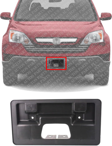 Front Bumper License Plate Bracket Direct Replacement Compatible with 2007-2009 Honda CR-V HO1068105 71145SWAA00