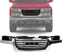 Front Grille Chrome Shell/Black Insert Direct Replacement Compatible With 2004-2012 GMC Canyon GM1200530 12335793
