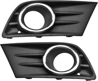 Front Bumper Primed + Grille Assembly + Lower Valance + Headlight + Fog Lamp With Bezels Left Driver And Right Passenger Side Direct Replacement Compatible With 2012-2015 Honda Pilot