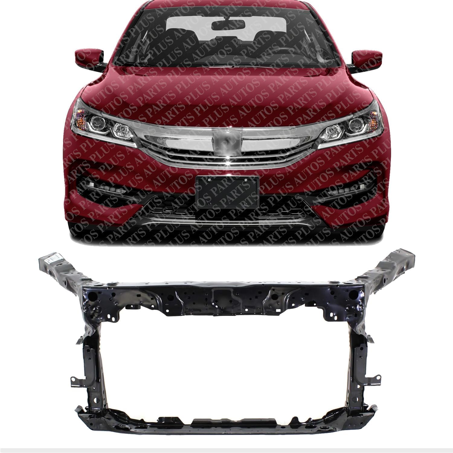Front Radiator Support Assembly Steel Direct Replacement Compatible with 2013-2017 Honda Accord HO1225171 HO1225177 60400T2FA00ZZ 60400T2FA50ZZ