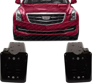 Set of 2 Front Bumper Bracket Left Driver & Right Passenger Side Direct Replacement Compatible With 2016-2019 Cadillac ATS GM1063123 GM1062123 23194901 22799203