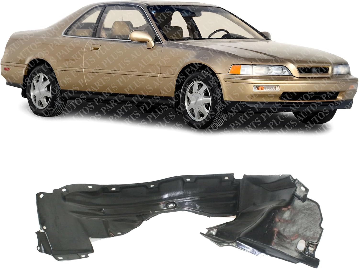 Front Fender Liner Right Passenger Side Direct Replacement Compatible With 1991-1995 Acura Legend AC1249103 74101SP0000