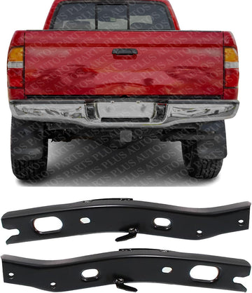 Set Of 2 Rear Bumper Bracket Steel Left Driver & Right Passenger Side Direct Replacement Compatible With 1995-2004 Toyota Tacoma TO1165101 22835955