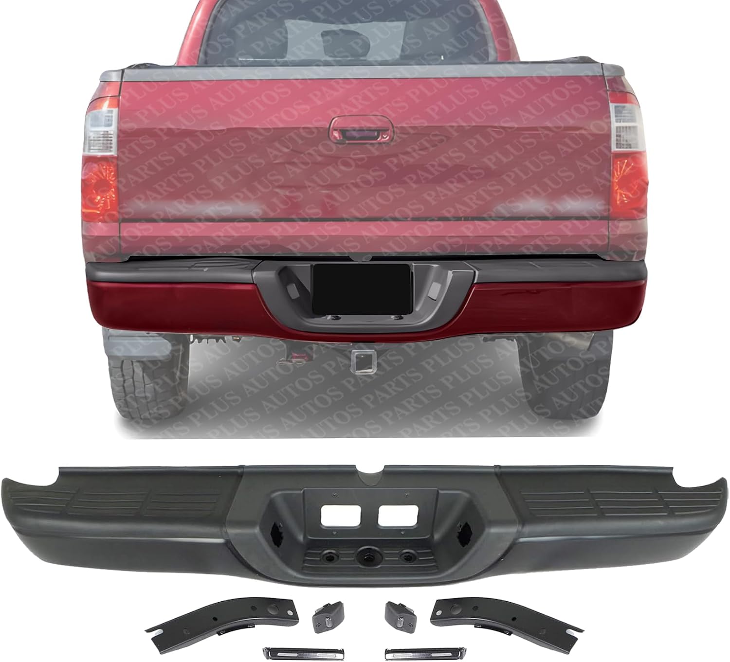 Step Bumper Assembly Primed Steel Direct Replacement Compatible With 2000-2006 Toyota Tundra TO1103108 521510C011-PFM