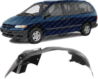 Front Fender Liner Left Driver Side Direct Replacement Compatible With 1996-2000 Dodge Caravan/Plymouth Grand Voyager CH1248110 4860309