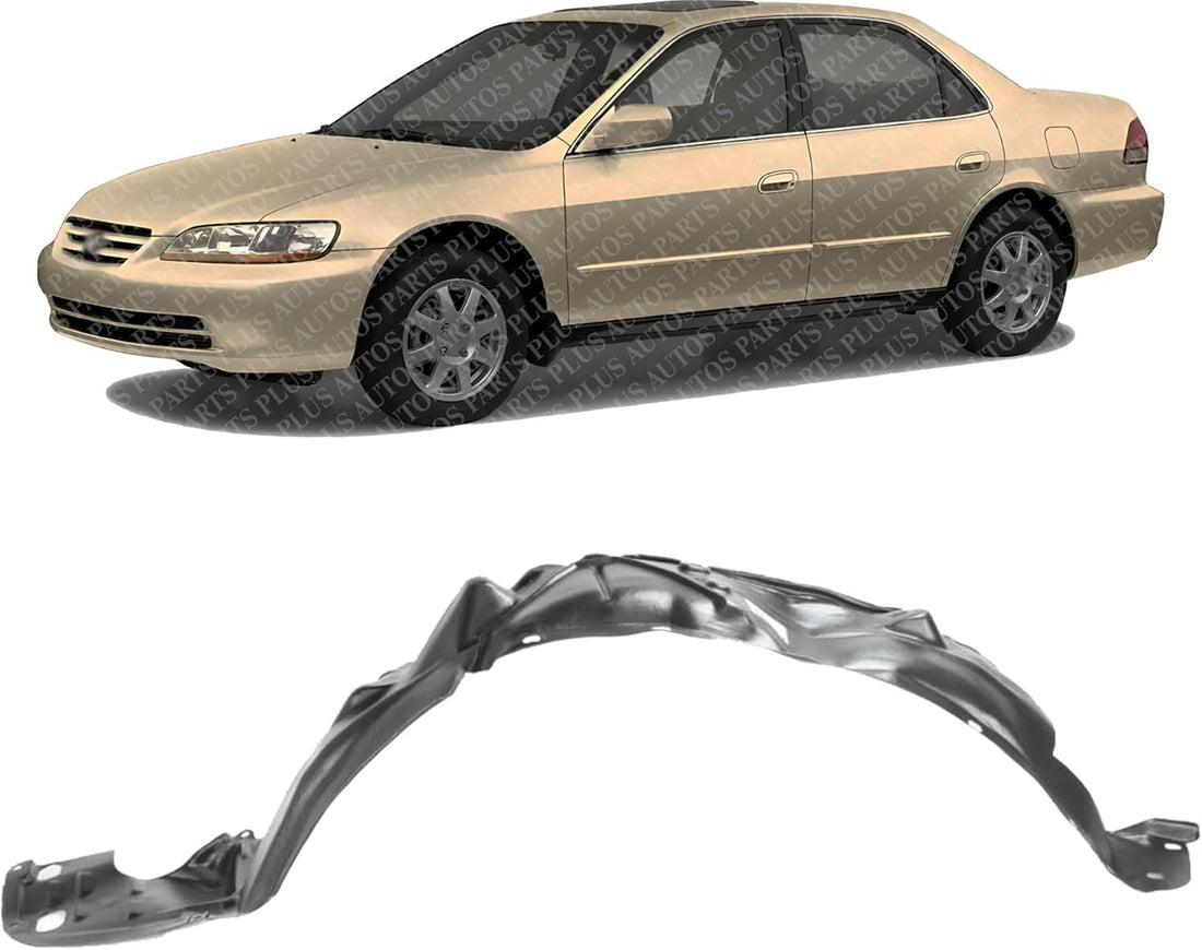 Front Fender Liner Left Driver Side Direct Replacement Compatible With 1998-2002 Honda Accord HO1248106 74151S84A00