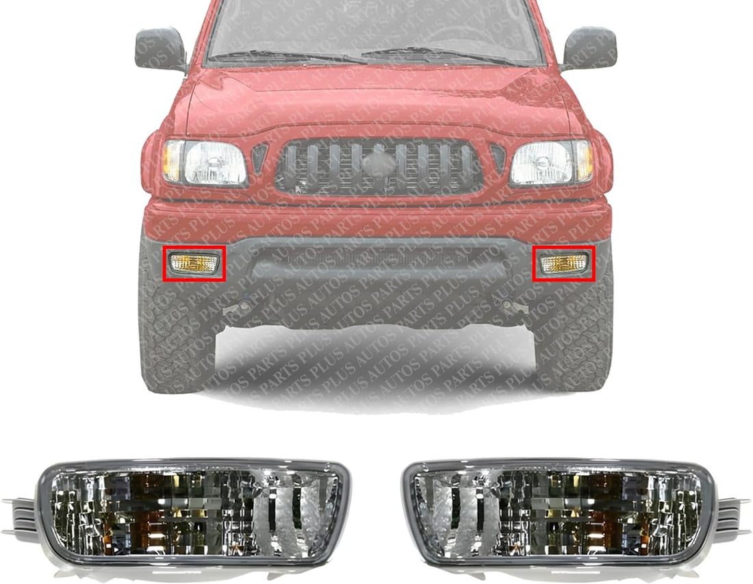 Set Of 2 Front Signal Light Assembly Right Passenger & Left Driver Side Direct Replacement Compatible With 2001-2004 Toyota Tacoma TO2530140 TO2531140 8152004080 8151004080