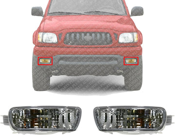 Set Of 2 Front Signal Light Assembly Right Passenger & Left Driver Side Direct Replacement Compatible With 2001-2004 Toyota Tacoma TO2530140 TO2531140 8152004080 8151004080
