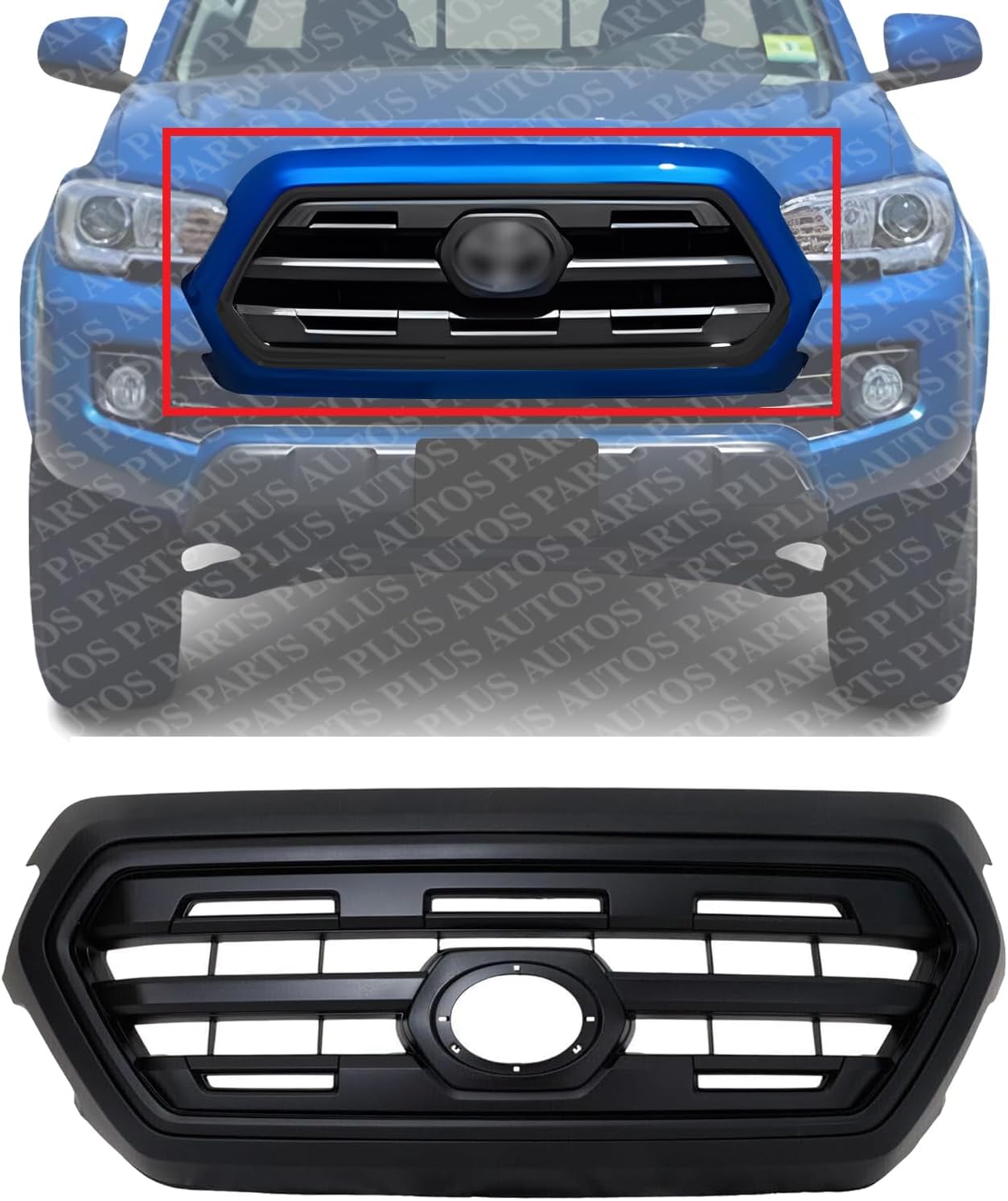 Front Grille Assembly Primed Shell & Insert Direct Replacement Compatible With 2016-2017 Toyota Tacoma TO1200407 5310004500C5