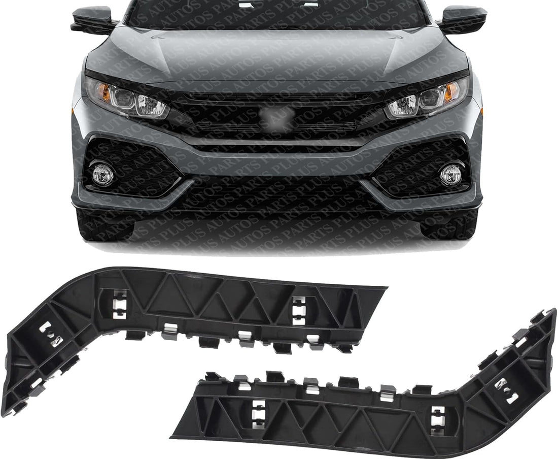 Set Of 2 Front Bumper Retainer Bracket Left Driver & Right Passenger Side Direct Replacement Compatible With 2016-2021 Honda Civic HO1033109 HO1032109 71193TBAA00 71198TBAA00