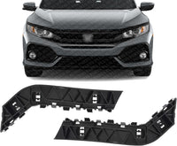 Set Of 2 Front Bumper Retainer Bracket Left Driver & Right Passenger Side Direct Replacement Compatible With 2016-2021 Honda Civic HO1033109 HO1032109 71193TBAA00 71198TBAA00
