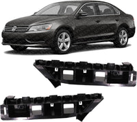 Set Of 2 Front Bumper Retainers Outer Guide Right Passenger & Left Driver Side Direct Replacement Compatible With 2012-2015 Volkswagen Passat VW1062100 VW1063100 561807183A 561807184A