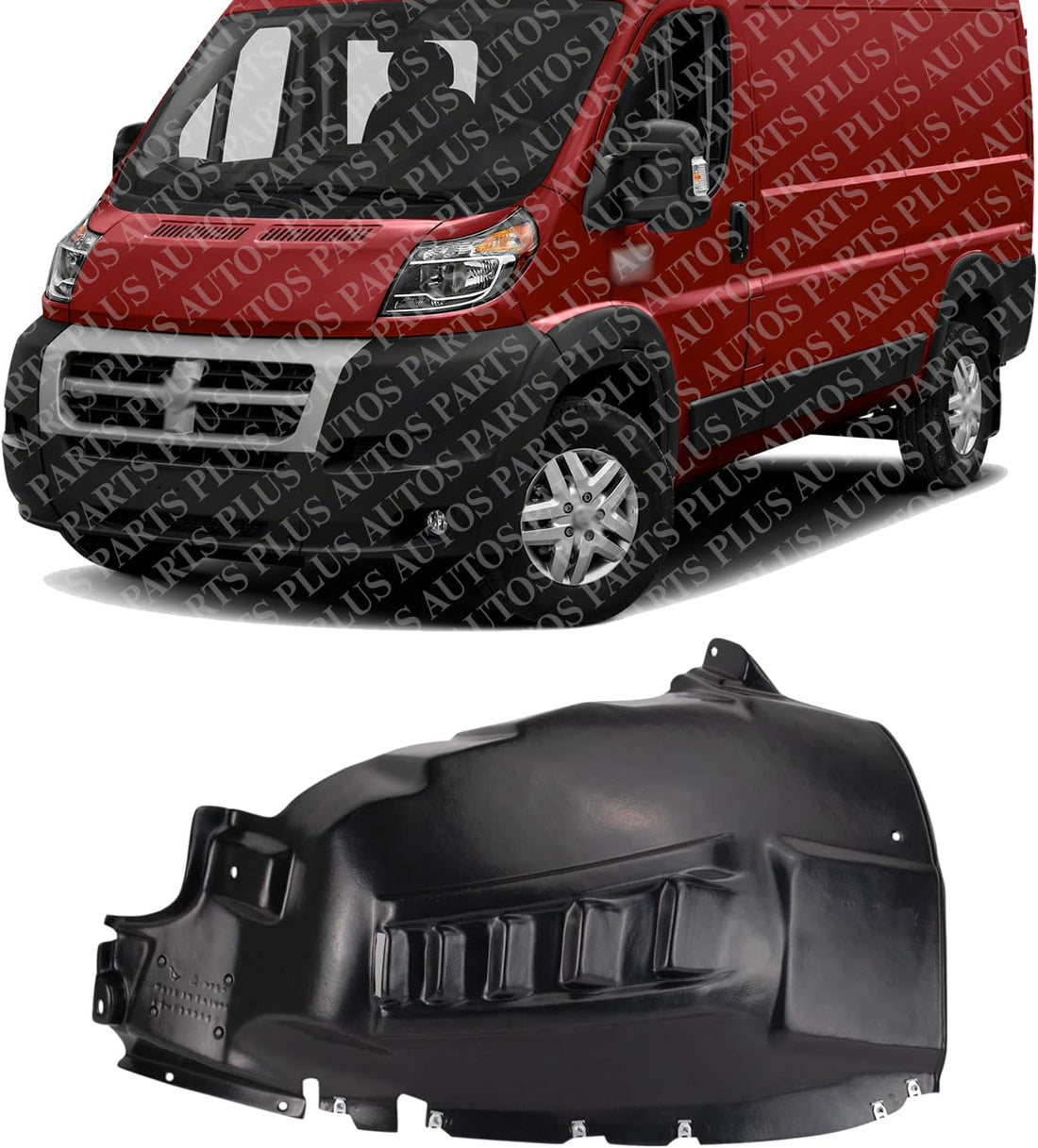 Front Section Fender Liner Left Driver Side Direct Replacement Compatible With 2014-2023 Ram ProMaster Van CH1248196 68193713AC-PFM