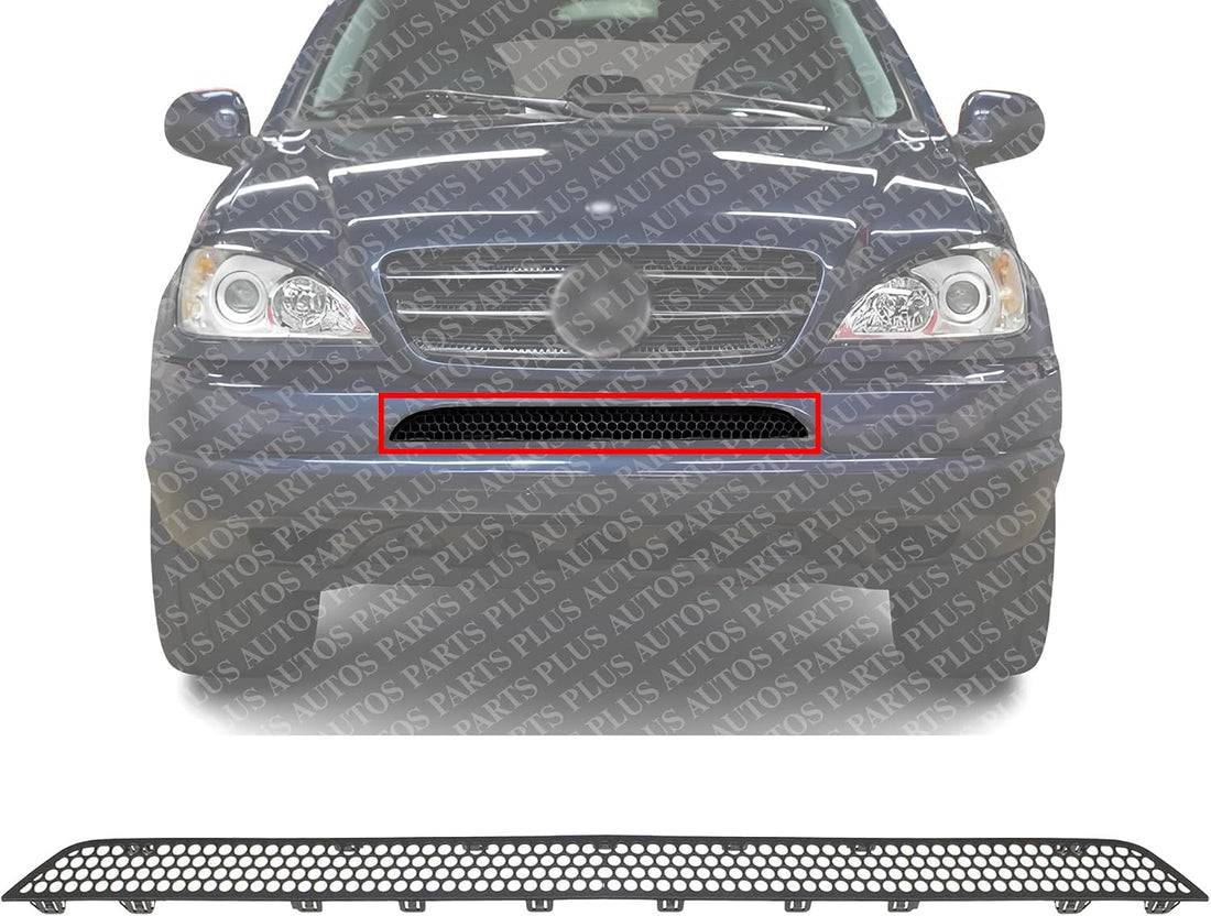 Front Bumper Grille Primed Direct Replacement Compatible With 1998-2005 Mercedes Benz ML-Class MB1036113 1638851581