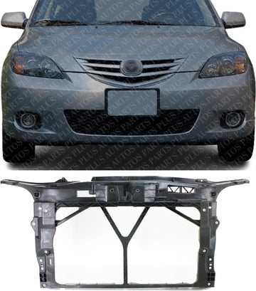 Front Radiator Support Assembly Plastic Direct Replacement Compatible With 2004-2009 Mazda 3 MA1225127 BP4K53110J