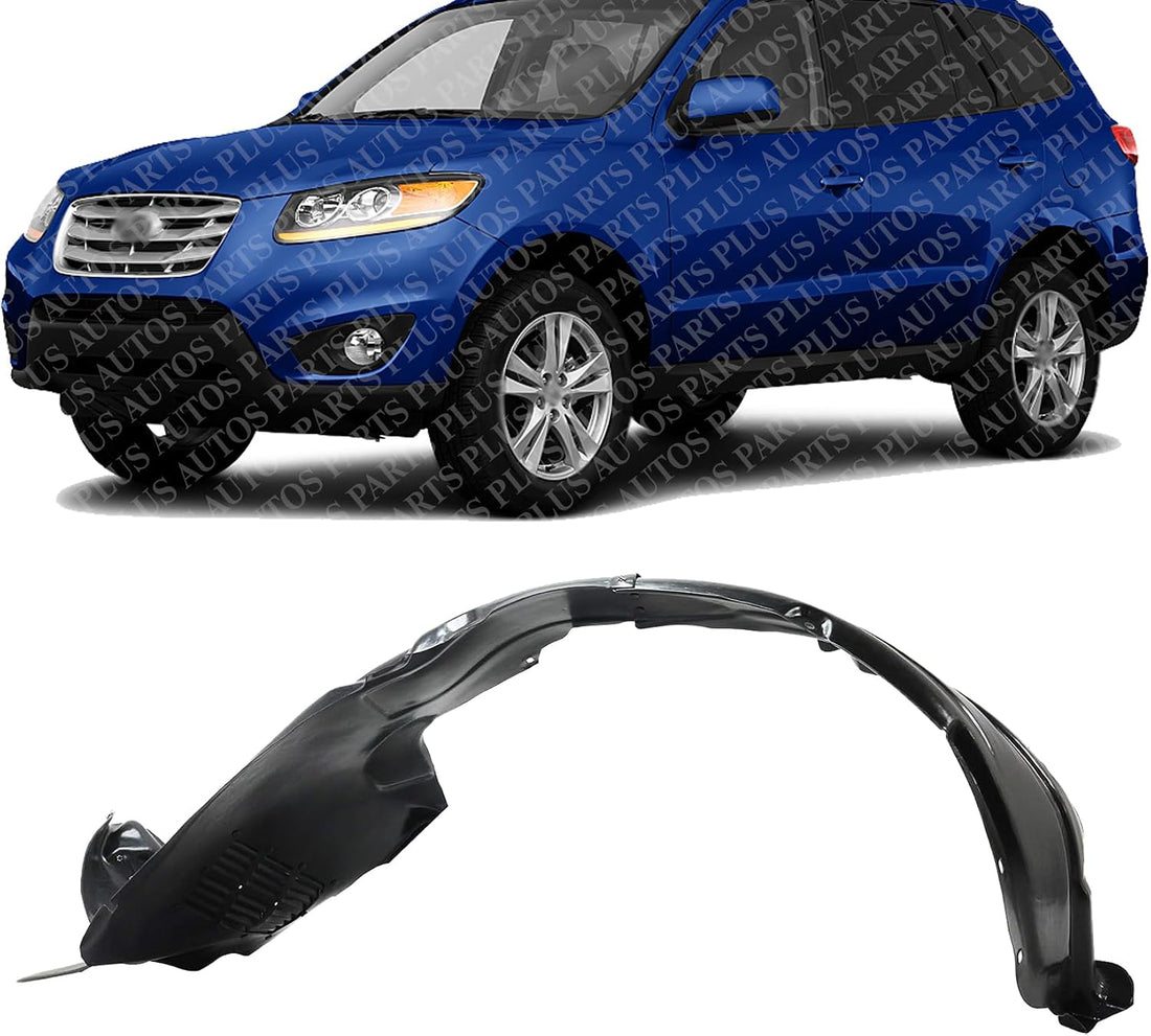 Front Fender Liner Left Driver Side Direct Replacement Compatible With 2010-2012 Hyundai Santa Fe HY1248123 868100W200