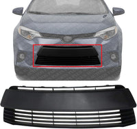 Front Bumper Grille Gray Plastic Direct Replacement Compatible With 2014-2016 Toyota Corolla TO1036145 5311202450