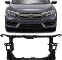 Front Radiator Support Assembly Plastic With Steel Direct Replacement Compatible With 2017-2019 Honda Civic HO1225201 71410TBFA01 71410TBFA11
