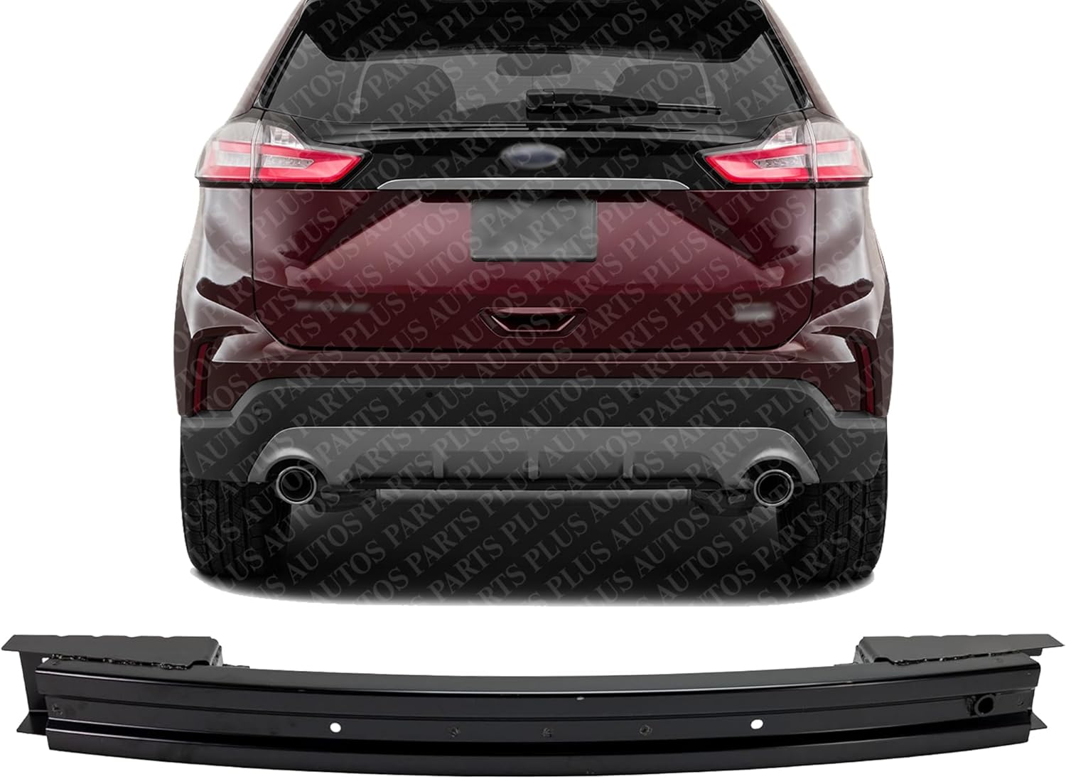 Rear Bumper Impact Bar Reinforcement Steel Without Towing Package Direct Replacement Compatible With 2019-2024 Ford Edge FO1106383 FT4Z17906E