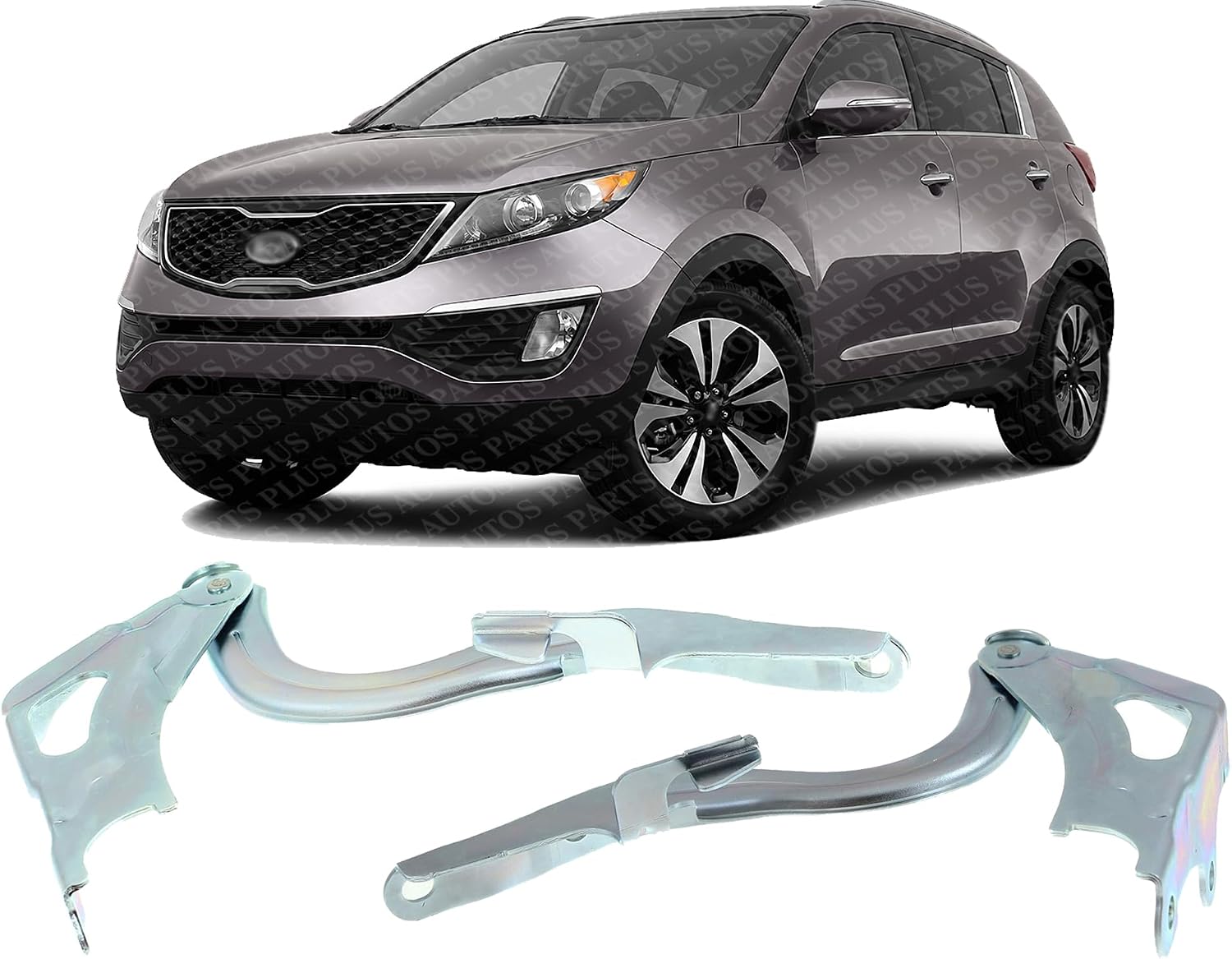 Set of 2 Front Hood Hinge Steel Right Passenger & Left Driver Side Direct Replacement Compatible with 2011-2016 Kia Sportage KI1236163 KI1236164 791203W000 791103W000