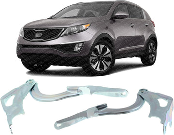 Set of 2 Front Hood Hinge Steel Right Passenger & Left Driver Side Direct Replacement Compatible with 2011-2016 Kia Sportage KI1236163 KI1236164 791203W000 791103W000