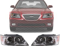 Set Of 2 Front Headlight Assembly Right Passenger & Left Driver Side Direct Replacement Compatible With 2009-2010 Hyundai Sonata HY2502148 HY2503148 921010A500 921020A500