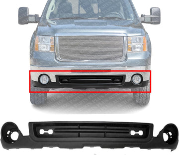 Front Bumper Lower Valance Air Deflector Primed Direct Replacement Compatible With 2007-2013 GMC Sierra 1500 GM1092219 15901527