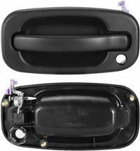 Front & Rear Exterior Door Handle Textured Left Driver Side Direct Replacement Compatible with 1999-2006 Chevrolet Silverado/GMC Sierra GM1310129 GM1520115 15034985 15758172