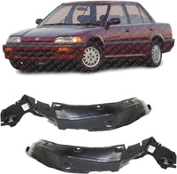 Set Of 2 Front Fender Liner Right Passenger & Left Driver Side Direct Replacement Compatible With 1988-1991 Honda Civic HO1249108 HO1248108 74101SH3010 74151SH3010