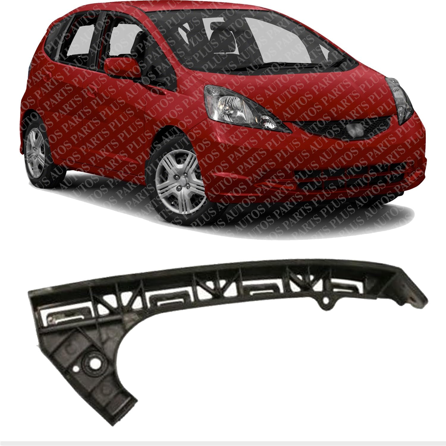 Front Bumper Support Bracket Right Passenger Side Direct Replacement Compatible with 2009-2014 Honda Fit HO1043102 71140TK6A00