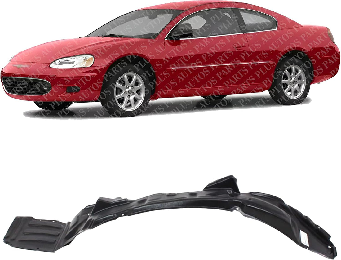 Front Fender Liner Left Driver Side Direct Replacement Compatible With 2001-2002 Chrysler Sebring CH1250134 MR990645