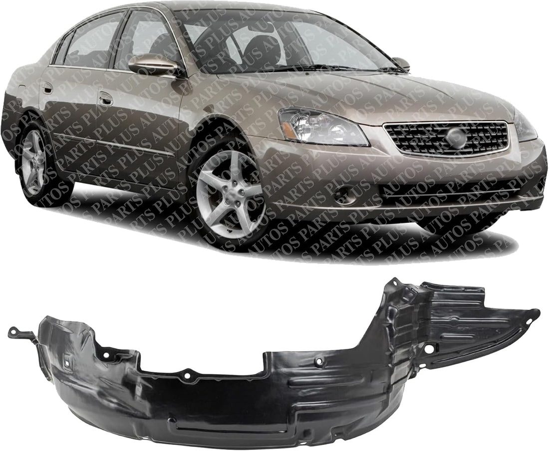 Front Fender Liner Right Passenger Side Direct Replacement Compatible With 2002-2006 Nissan Altima NI1251113 638428J000
