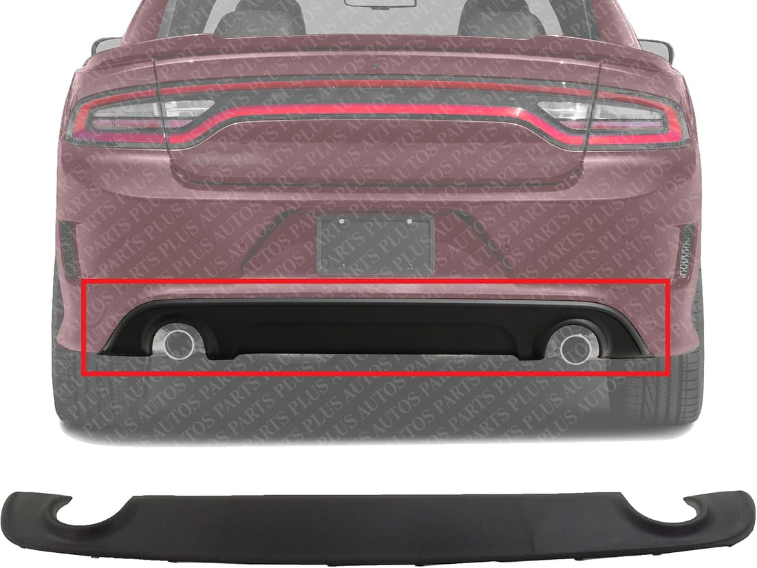 Rear Bumper Lower Valance Air Dam Deflector Textured Direct Replacement Compatible With 2023 Dodge Charger Pursuit CH1195133 68240581AA