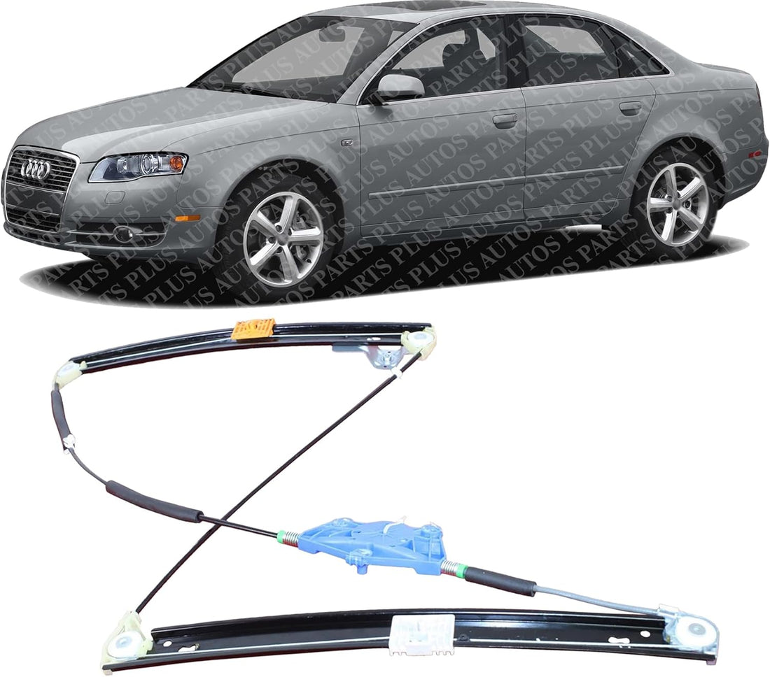 Front Power Window Regulator Without Motor Left Driver Side Direct Replacement Compatible with 2004-2008 Audi A4 AU1350102 8E0837461C
