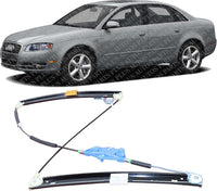 Front Power Window Regulator Without Motor Left Driver Side Direct Replacement Compatible with 2004-2008 Audi A4 AU1350102 8E0837461C