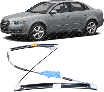 Front Power Window Regulator Without Motor Left Driver Side Direct Replacement Compatible with 2004-2008 Audi A4 AU1350102 8E0837461C
