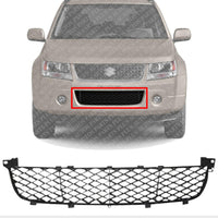 Front Bumper Grille Primed Direct Replacement Compatible With 2006-2008 Suzuki Grand Vitara SZ1036100 7172165J00