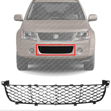 Front Bumper Grille Primed Direct Replacement Compatible With 2006-2008 Suzuki Grand Vitara SZ1036100 7172165J00